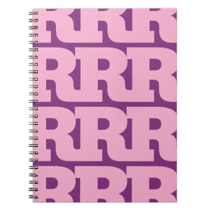 Customize Your Letter, Bold Monogram Pattern  Notebook