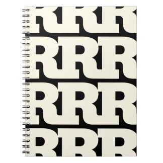 Customize Your Letter, Bold Monogram Pattern  Notebook