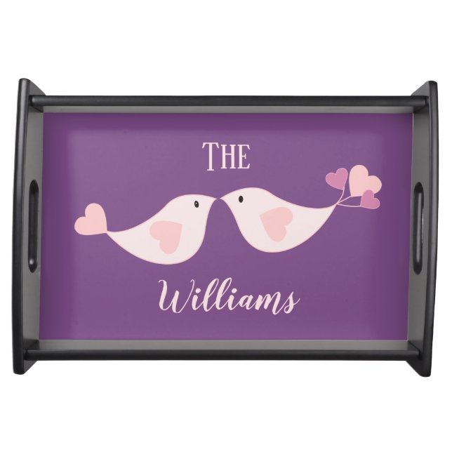 Customize your Love Birds Serving Tray (Front)
