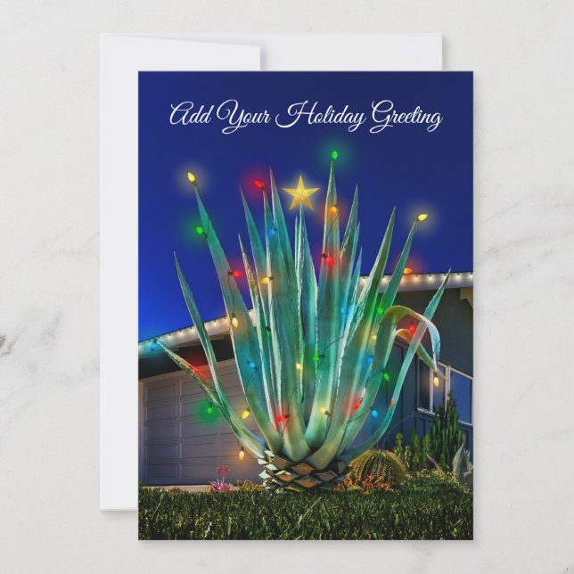 Customize your Majestic Agave on flat holiday card (Front)