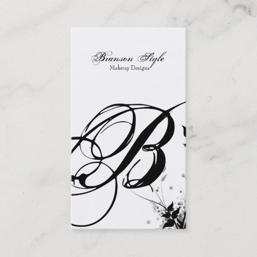 customize your monogram business card template