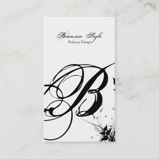 Customizable customize your monogram business card template