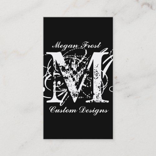 customize your monogram business card templates