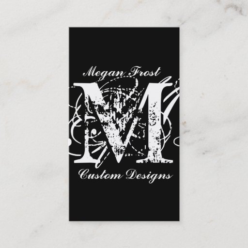 Customizable customize your monogram business card templates