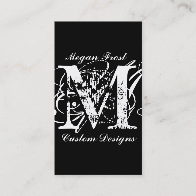 customize your monogram business card (Front)