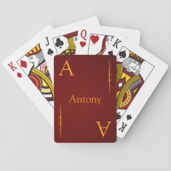 Customize Your Name And Initial Playing Cards by Keltwind at Zazzle