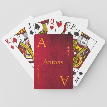 Customize Your Name And Initial Playing Cards