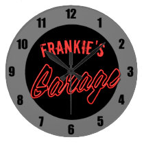 Customize Your Name Neon Style Hot Rod Car Garage Large Clock Customize Your Name Neon Style Hot Rod Car Garage Large Clock