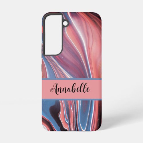 Customize your name with this Soft Pastels Colored Samsung Galaxy S22 Case