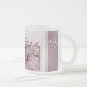 Customize your own 90th birthday frosted glass coffee mug