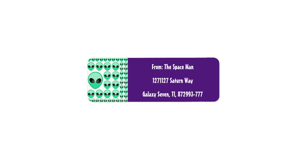 Customize your own ALIEN Return Address Label | Zazzle