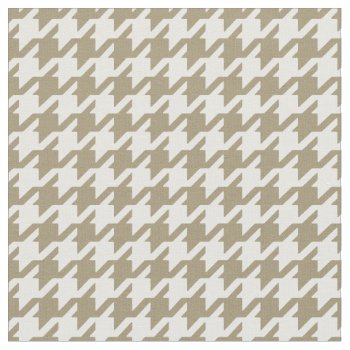 Customize Your Own Beige Houndstooth Pattern Fabric by TintAndBeyond at Zazzle