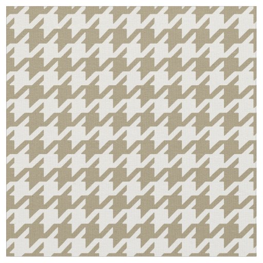 Customize your own beige houndstooth pattern fabric