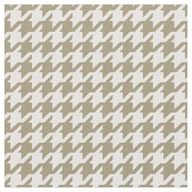 Customize your own beige houndstooth pattern fabric (Close Up)