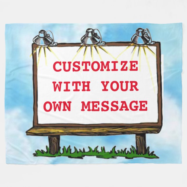 CUSTOMIZE YOUR OWN BILLBOARD FLEECE BLANKET (Front (Horizontal))