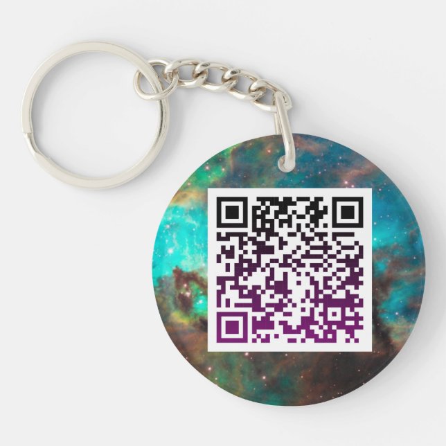 Customize your own Bitcoin Crypto QR Code Keychain (Front)