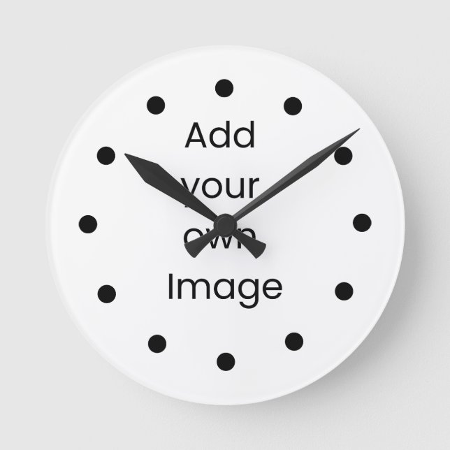 Customize Your Own (Black Dots) Wall Clock (Front)