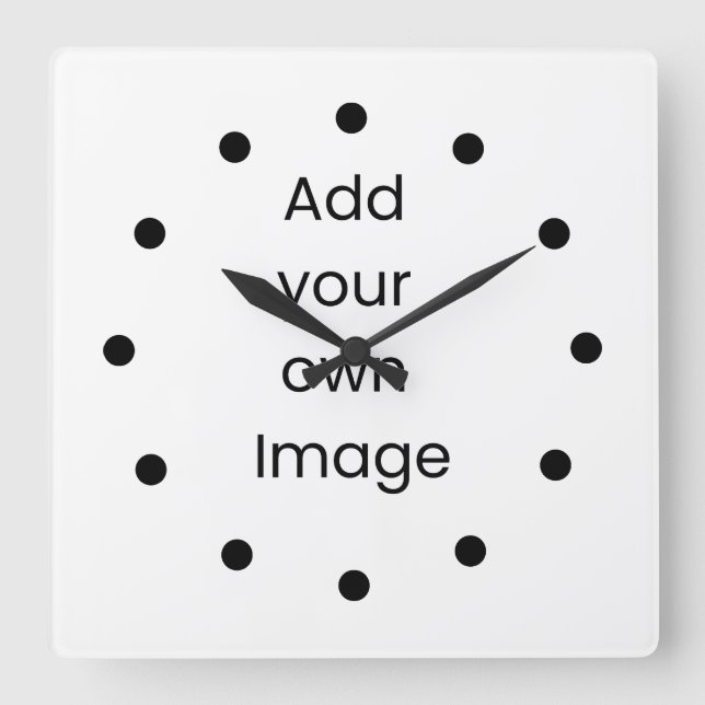 Customize Your Own (Black Dots) Wall Clock (Front)