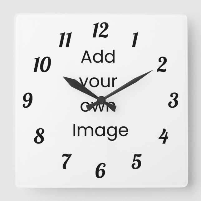 Customize Your Own (Black Numbers) Wall Clock (Front)