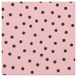 Customize your own black polka dots in pink fabric