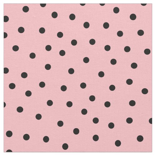 Customize your own black polka dots in pink fabric