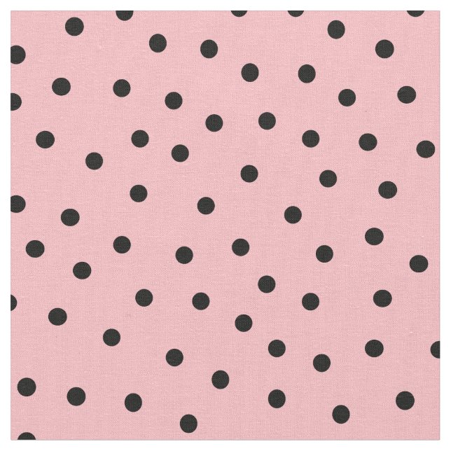 Customize your own black polka dots in pink fabric (Close Up)