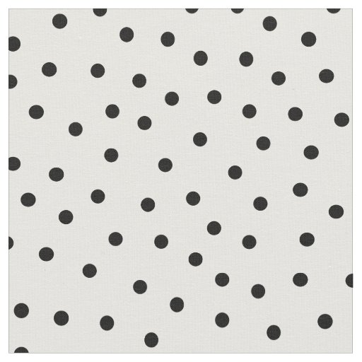 Customize your own black polka dots in white fabric | Zazzle