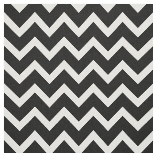 Customize your own black white chevron pattern fabric