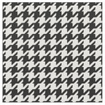 Customize your own black white houndstooth pattern fabric