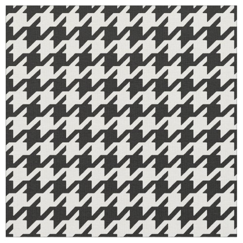 Customize your own black white houndstooth pattern fabric