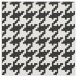 Customize your own black white houndstooth pattern fabric