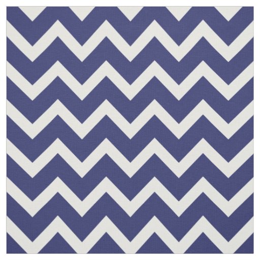 Customize your own blue white chevron pattern fabric