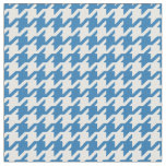 Customize your own blue white houndstooth pattern fabric