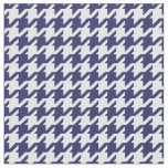 Customize your own blue white houndstooth pattern fabric