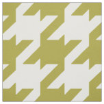Customize your own bold green houndstooth fabric