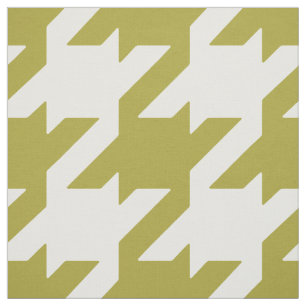 Customize your own bold green houndstooth fabric