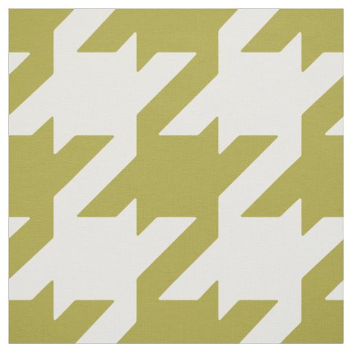Customize your own bold green houndstooth fabric