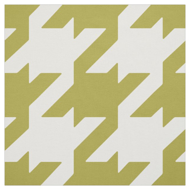 Customize your own bold green houndstooth fabric (Swatch)