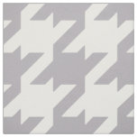 Customize your own bold grey white houndstooth fabric