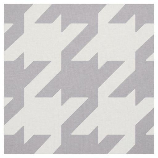 Customize your own bold grey white houndstooth fabric