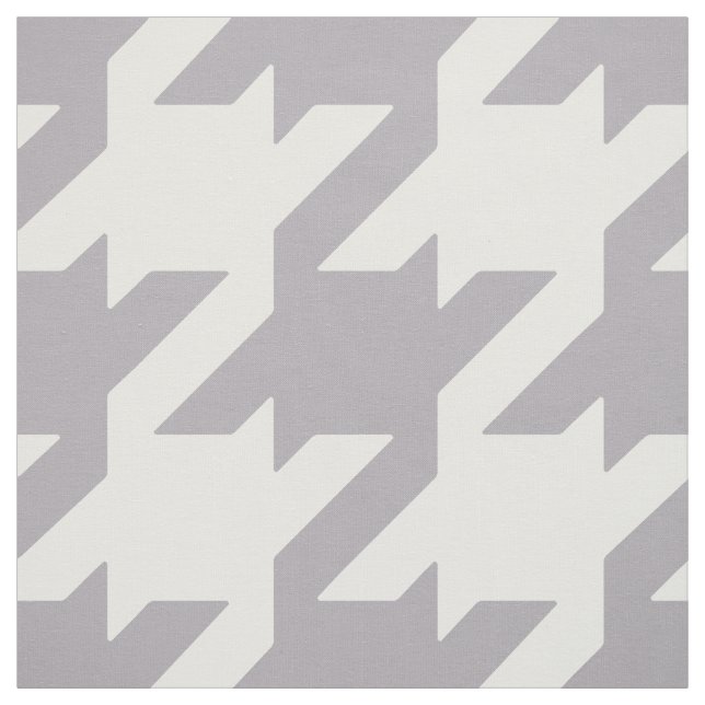 Customize your own bold grey white houndstooth fabric (Swatch)