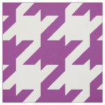 Customize your own bold orchid purple houndstooth fabric