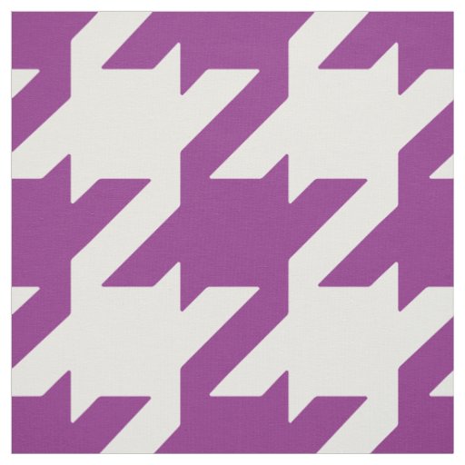 Customize your own bold orchid purple houndstooth fabric