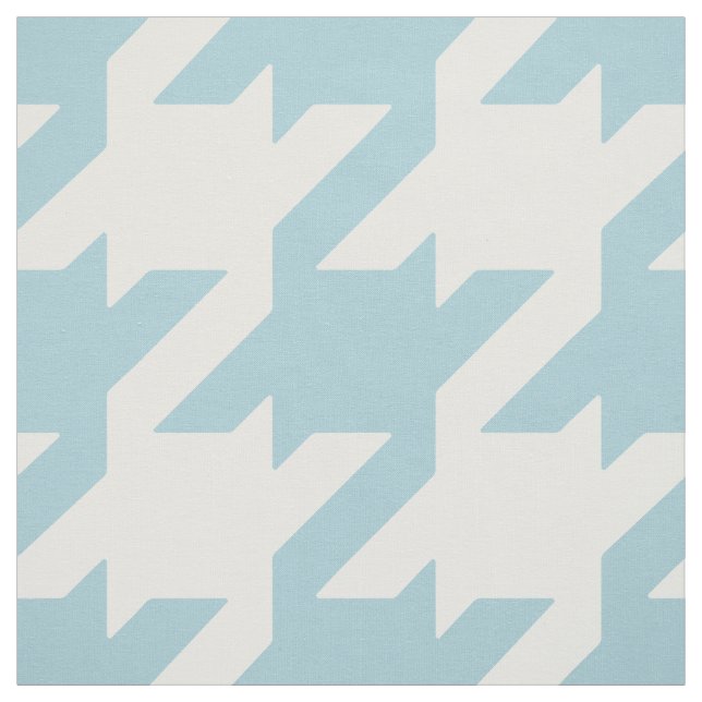 Customize your own bold turquoise houndstooth fabric (Swatch)