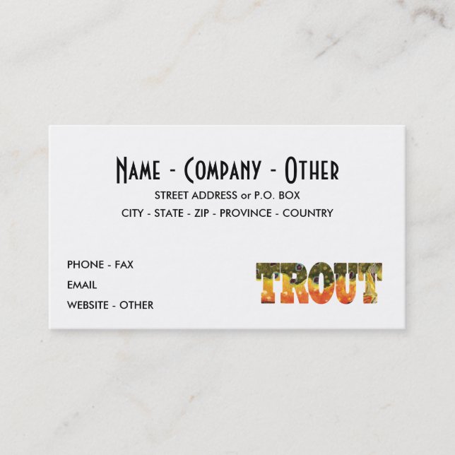 Customize Your Own Business Card (Front)