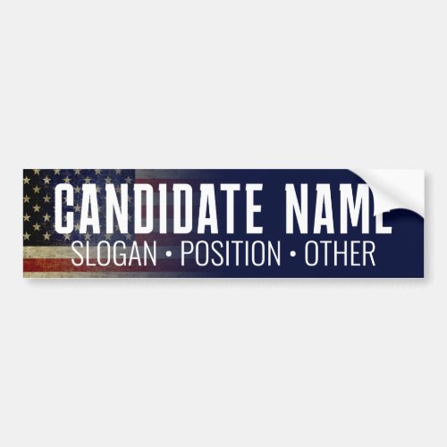 Customize Your Own Candidate Merch Bumper Sticker