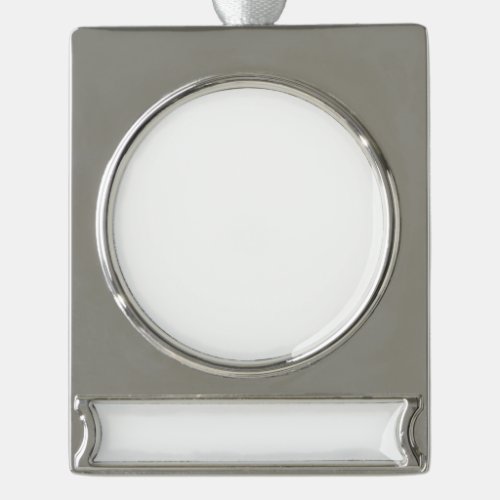 Customize your own Christmas  Silver Plated Banner Ornament