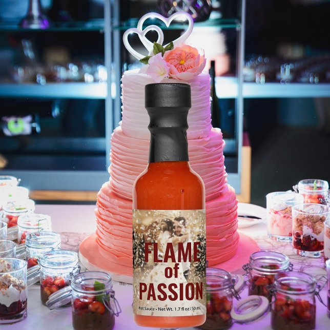 Customize Your Own Flame of Passion Wedding Photo Hot Sauces (Creator Uploaded)