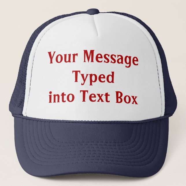 Customize Your Own Flat Bill Hats with YOUR TEXT (Front)