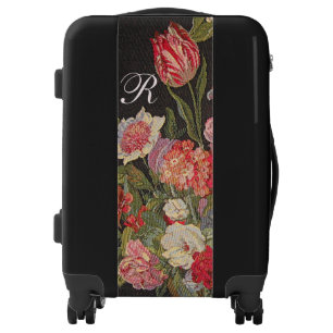 Customize Your Own Floral Bloom Monogram Luggage